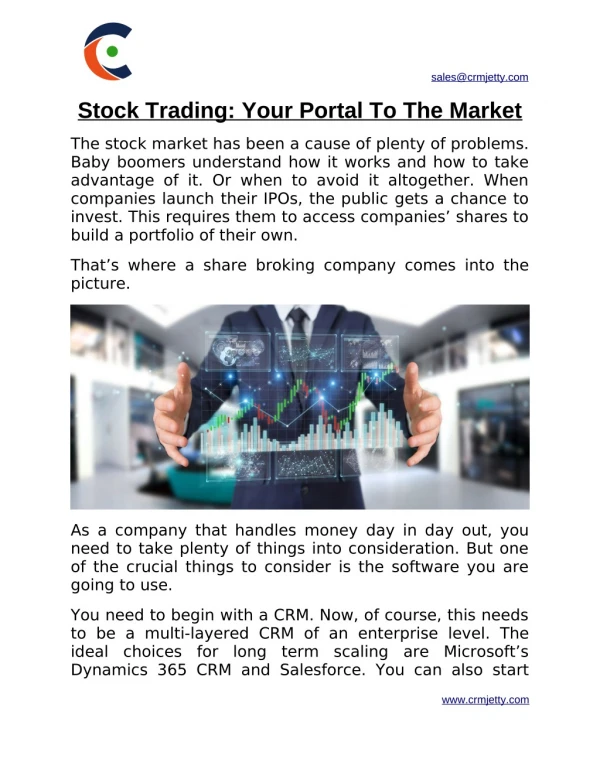 Stock Trading: Your Portal To The Market