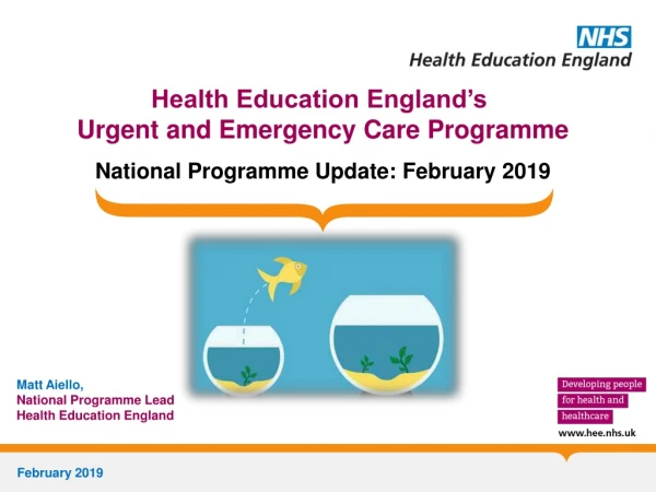Health Education England’s Urgent and Emergency Care Programme