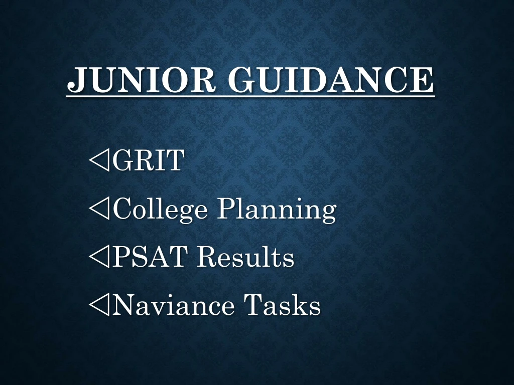 junior guidance