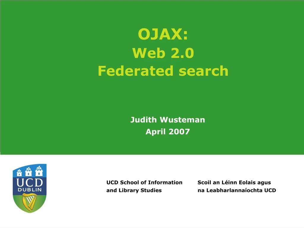 ojax web 2 0 federated search
