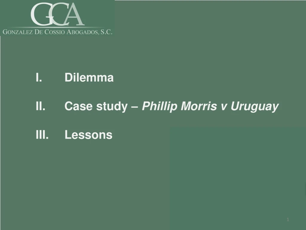 dilemma case study phillip morris v uruguay