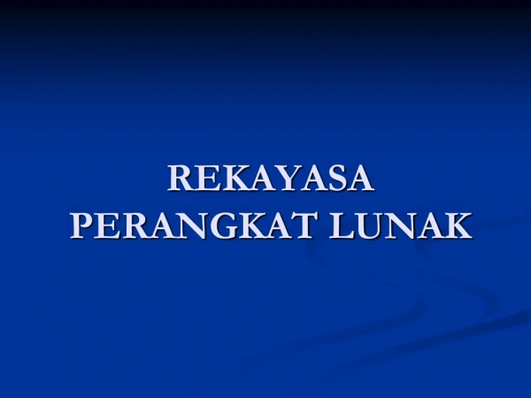 REKAYASA PERANGKAT LUNAK