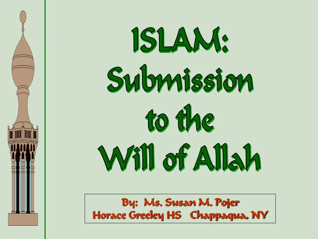 islam submission to the will of allah
