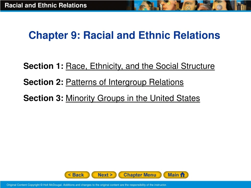 chapter 9 racial and ethnic relations section