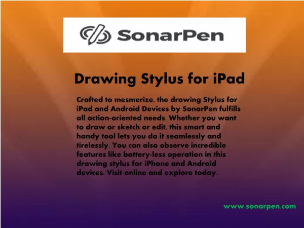 Sonarpen.com - drawing stylus for i pad