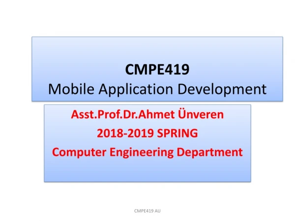 CMPE41 9 Mobile Application Development