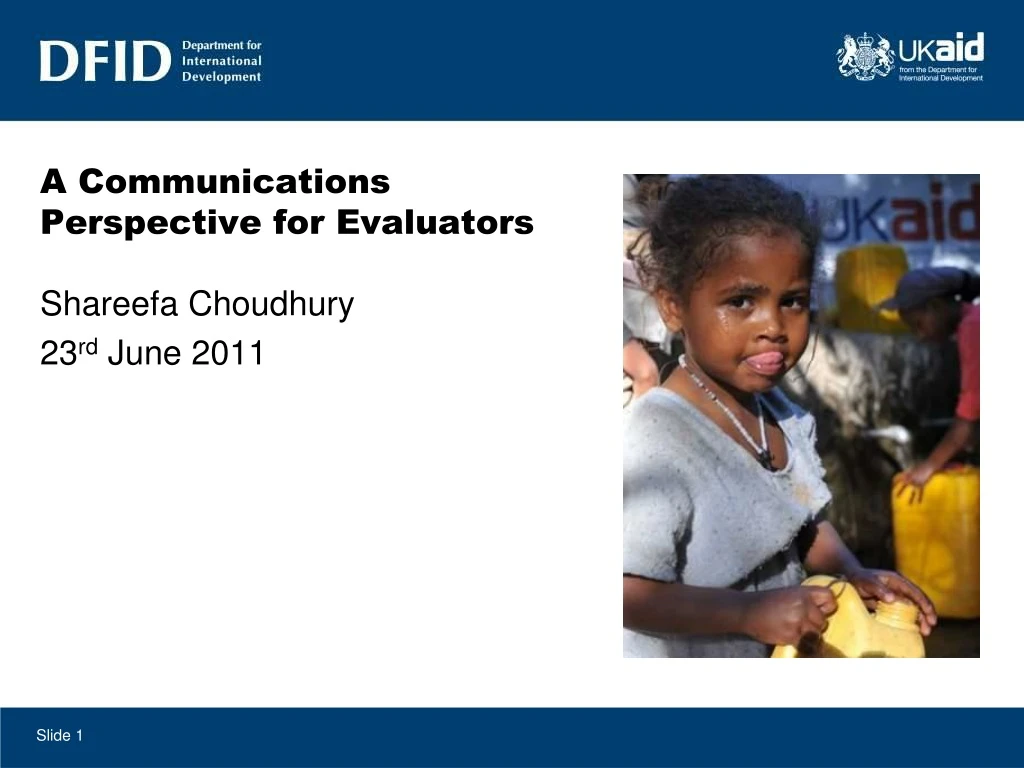 a communications perspective for evaluators