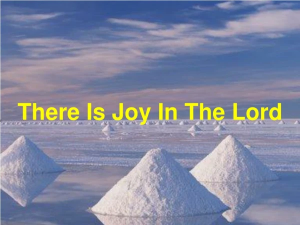 There Is Joy In The Lord