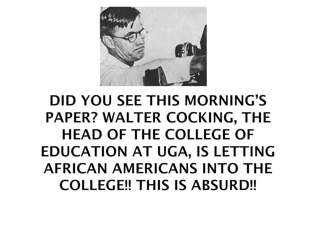 did you see this morning s paper walter cocking