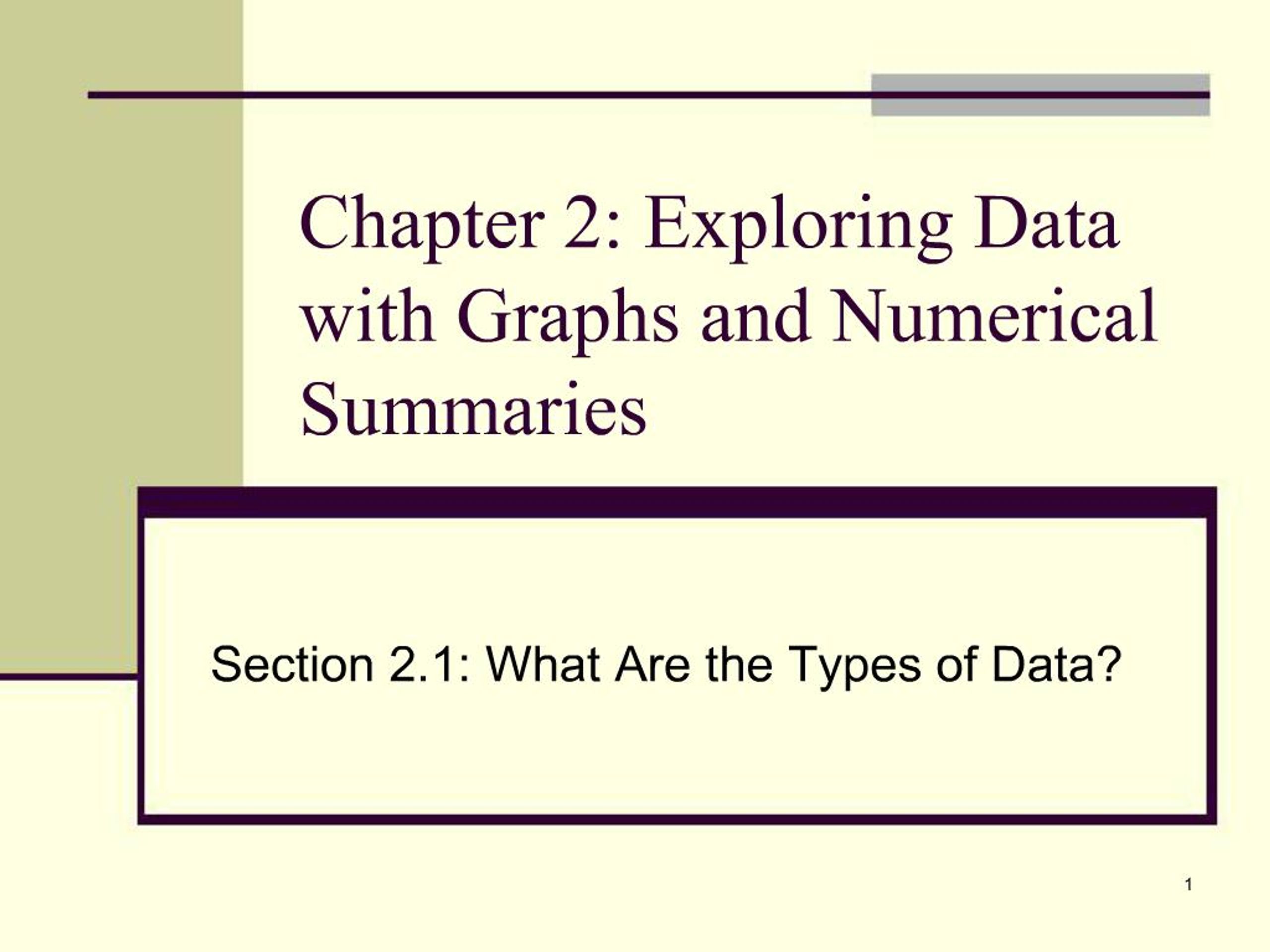 PPT - Chapter 2: Exploring Data with Graphs and Numerical Summaries ...