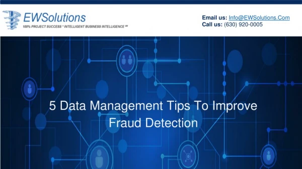 5 Data Management Tips To Improve Fraud Detection