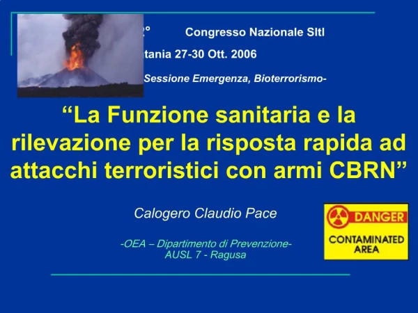 42 Congresso Nazionale SItI Catania 27-30 Ott. 2006