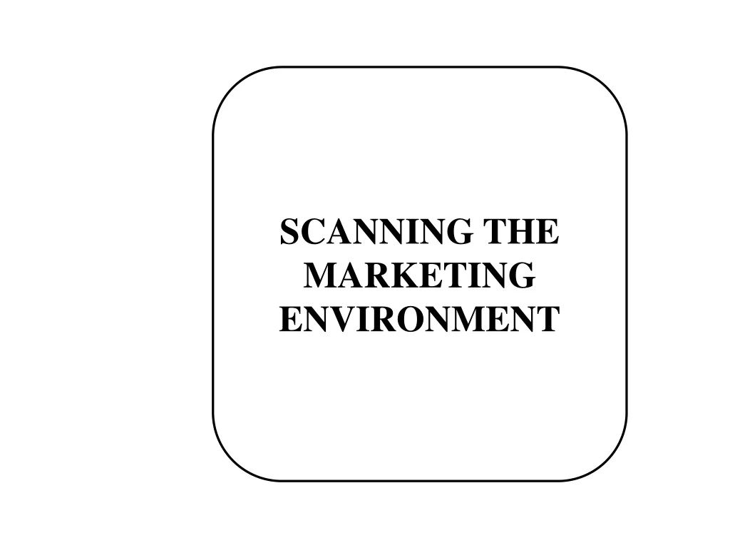 scanning the marketing environment