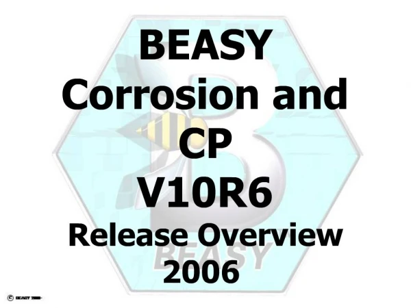 BEASY Corrosion and CP V10R6 Release Overview 2006