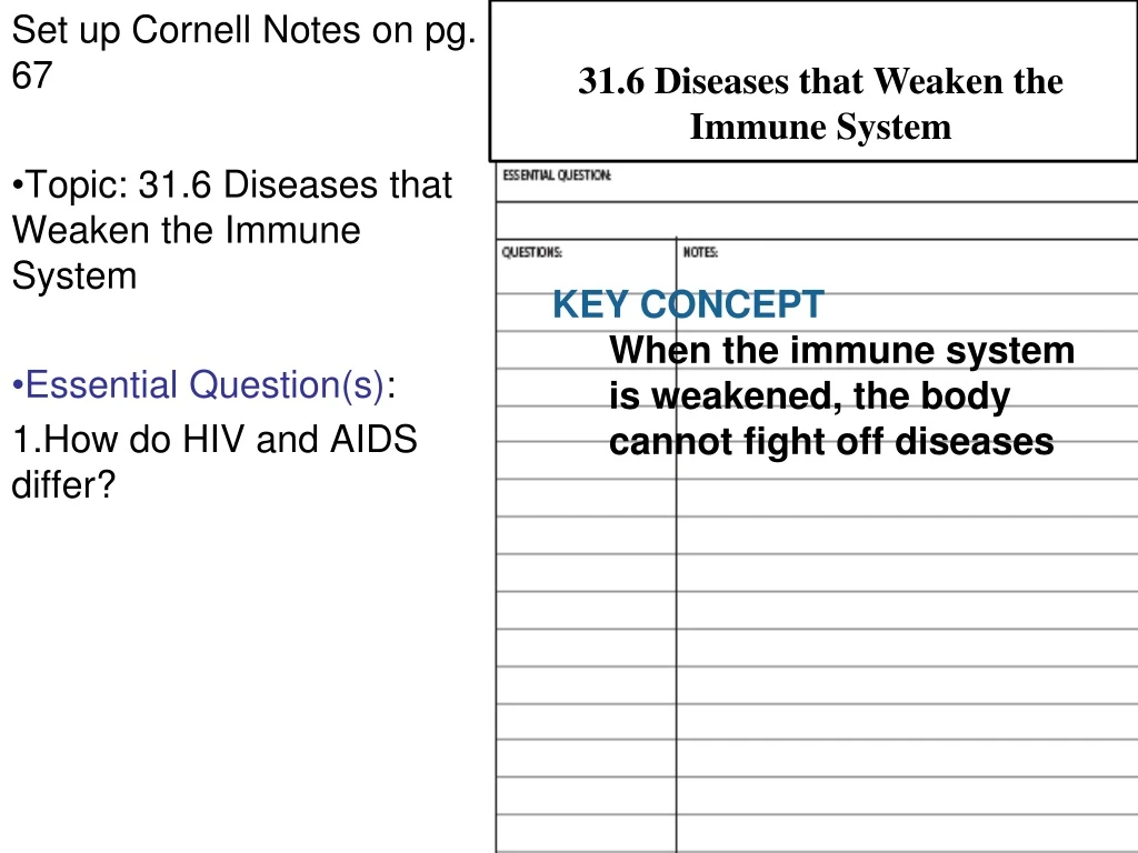 31 6 diseases that weaken the immune system