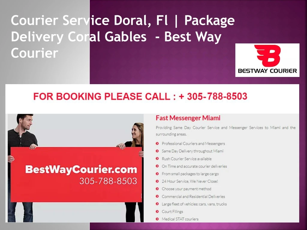 courier service doral fl package delivery coral