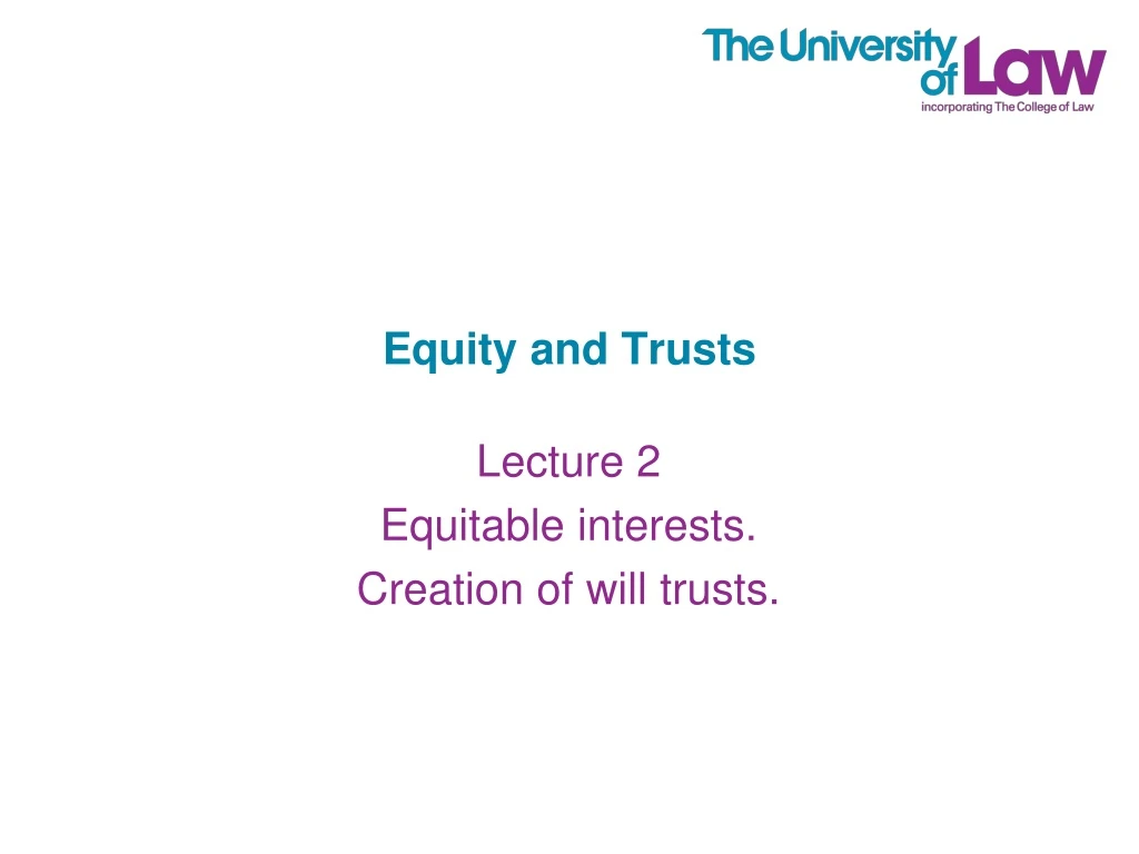 equity and trusts