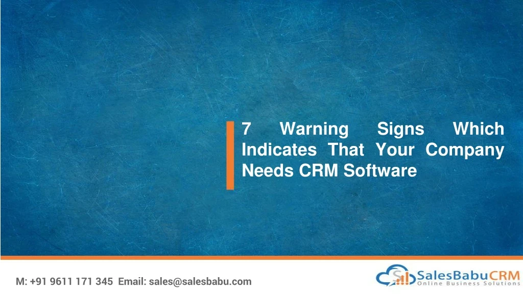 7 warning signs which indicates that your company
