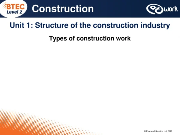 Unit 1: Structure of the construction industry