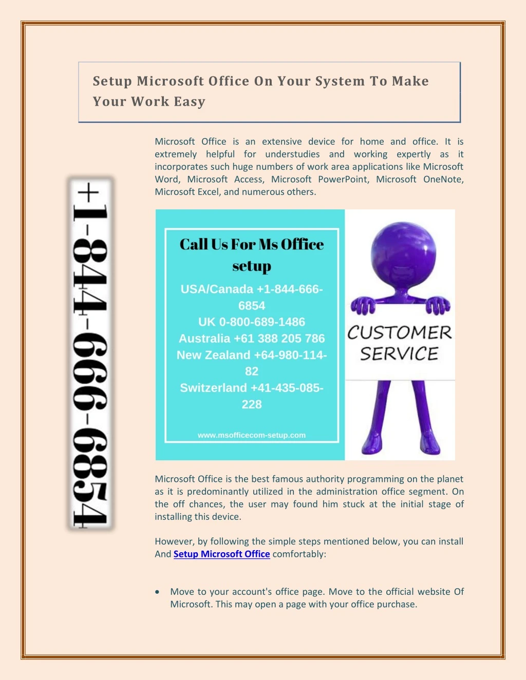setup microsoft office on your system to make