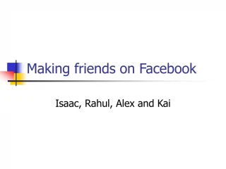 Making friends on Facebook