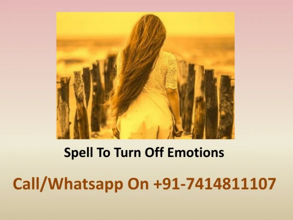 Spell To Turn Off Emotions