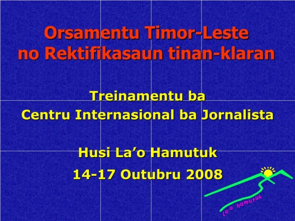 Orsamentu Timor-Leste no Rektifikasaun tinan-klaran