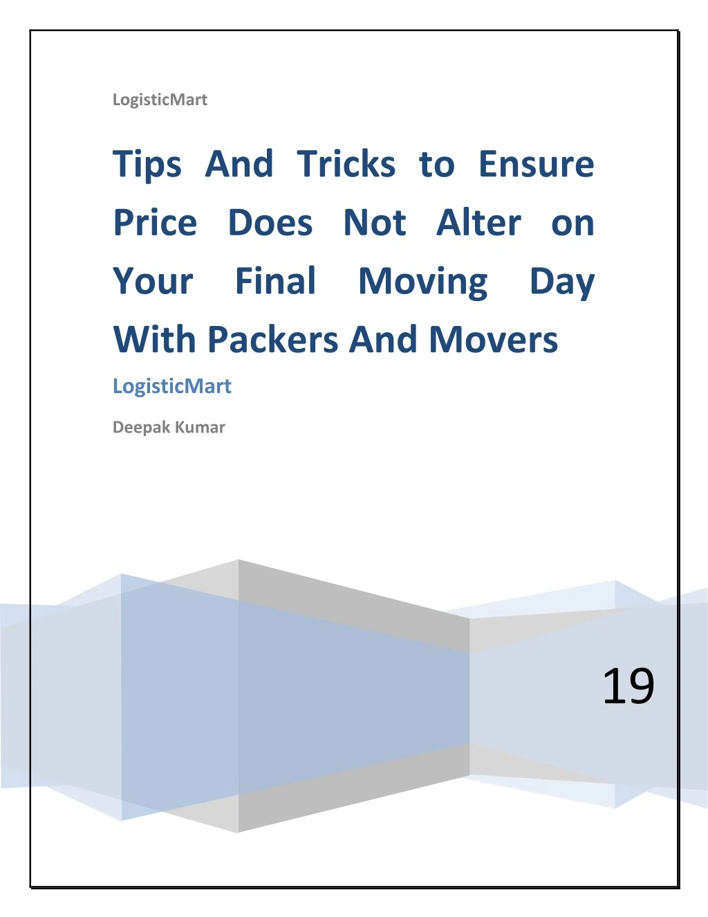 logisticmart tips and tricks to ensure price does