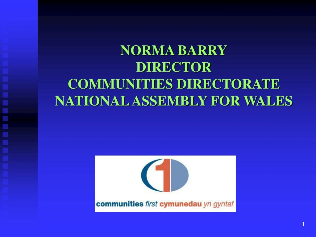 norma barry director communities directorate national assembly for wales