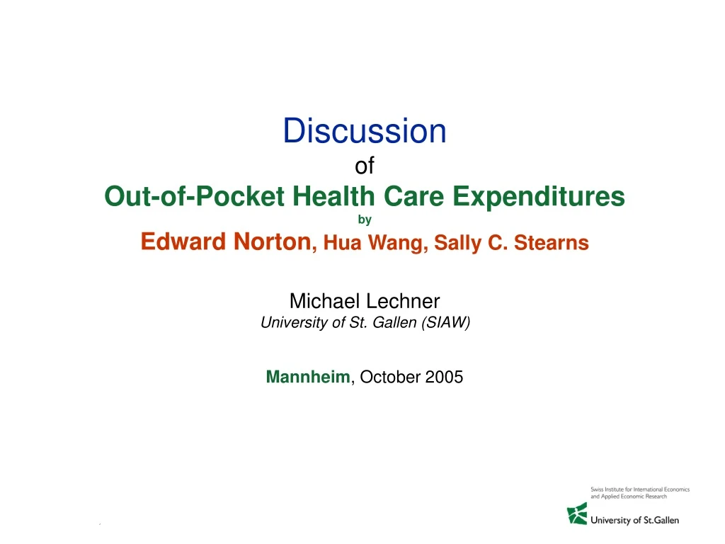 discussion of out of pocket health care