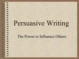 Persuasive Writing - slide 1