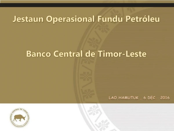 Gestaun Operasional Fundu Petroleo Timor Leste