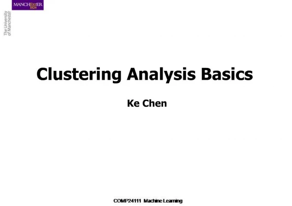 Clustering Analysis Basics