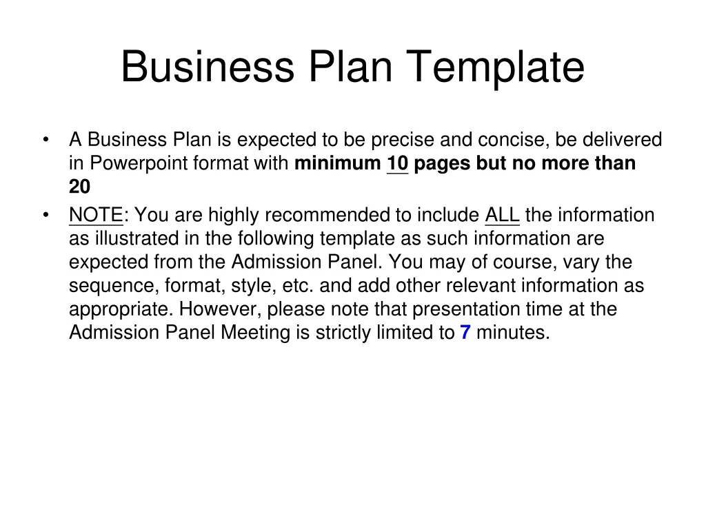 business plan template