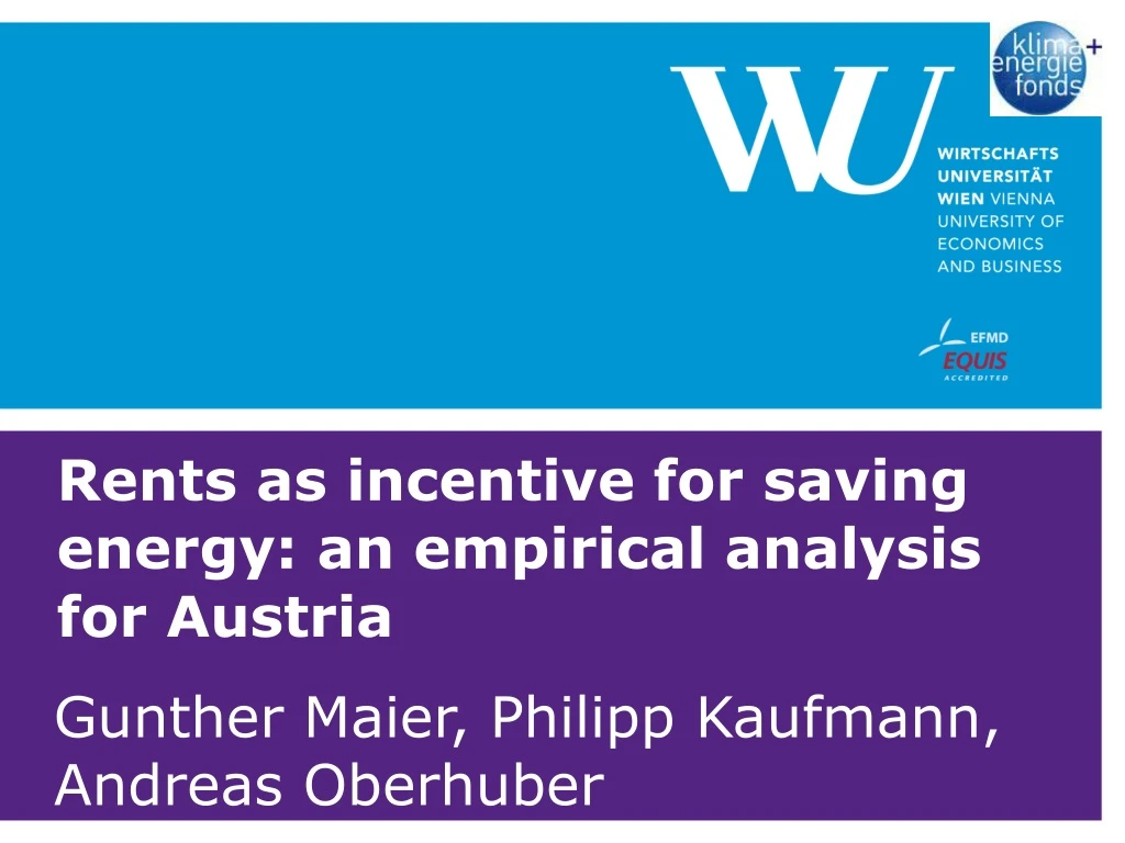 rents as incentive for saving energy an empirical