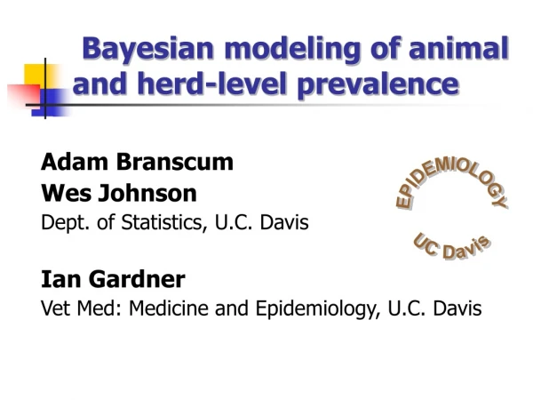 Bayesian modeling of animal and herd-level prevalence