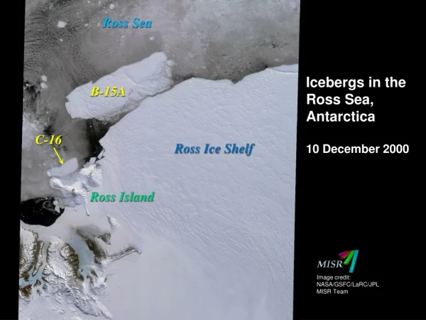 Icebergs in the Ross Sea, Antarctica 10 December 2000