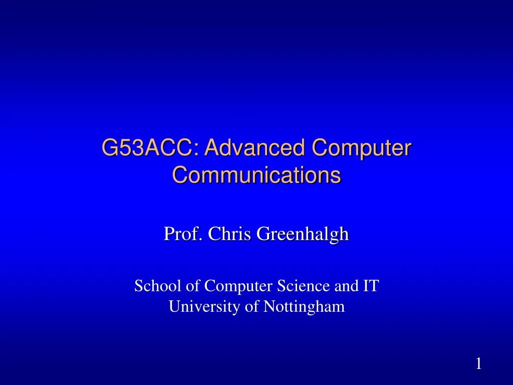 g53acc advanced computer communications