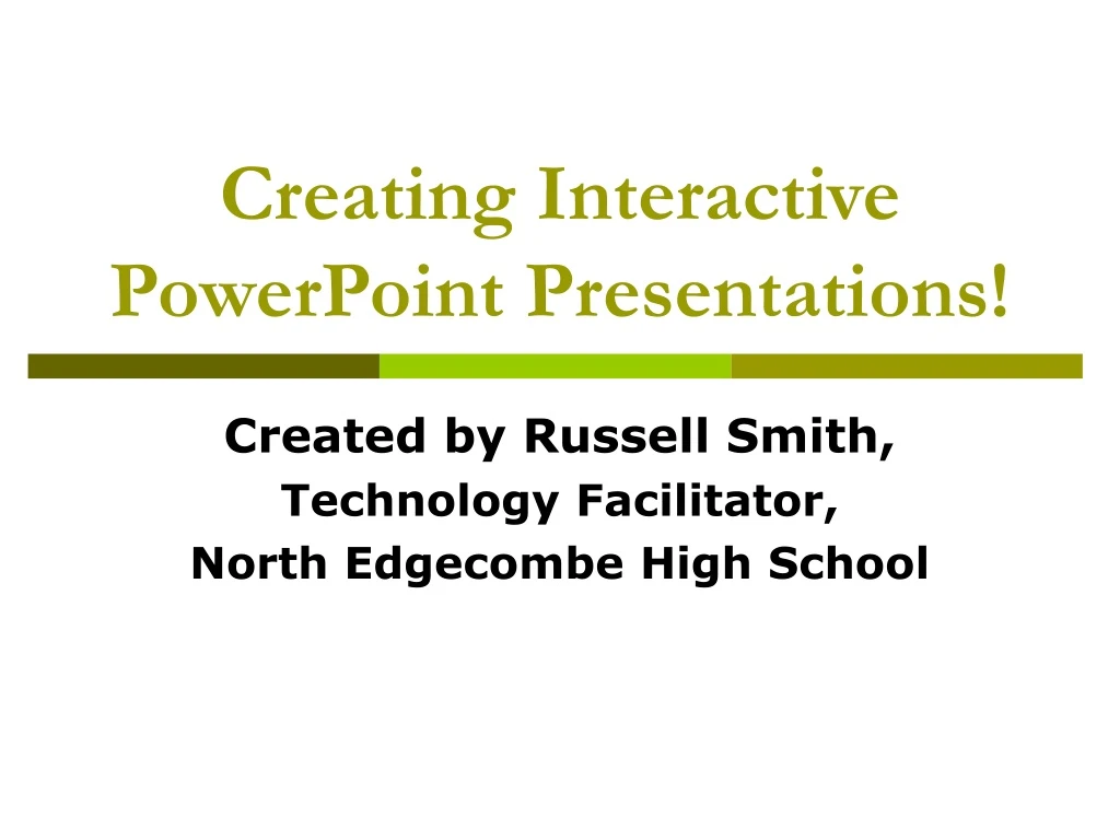 creating interactive powerpoint presentations