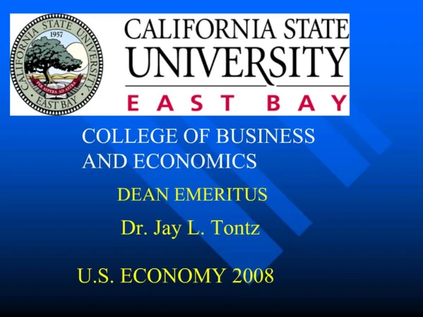 COLLEGE OF BUSINESS AND ECONOMICS