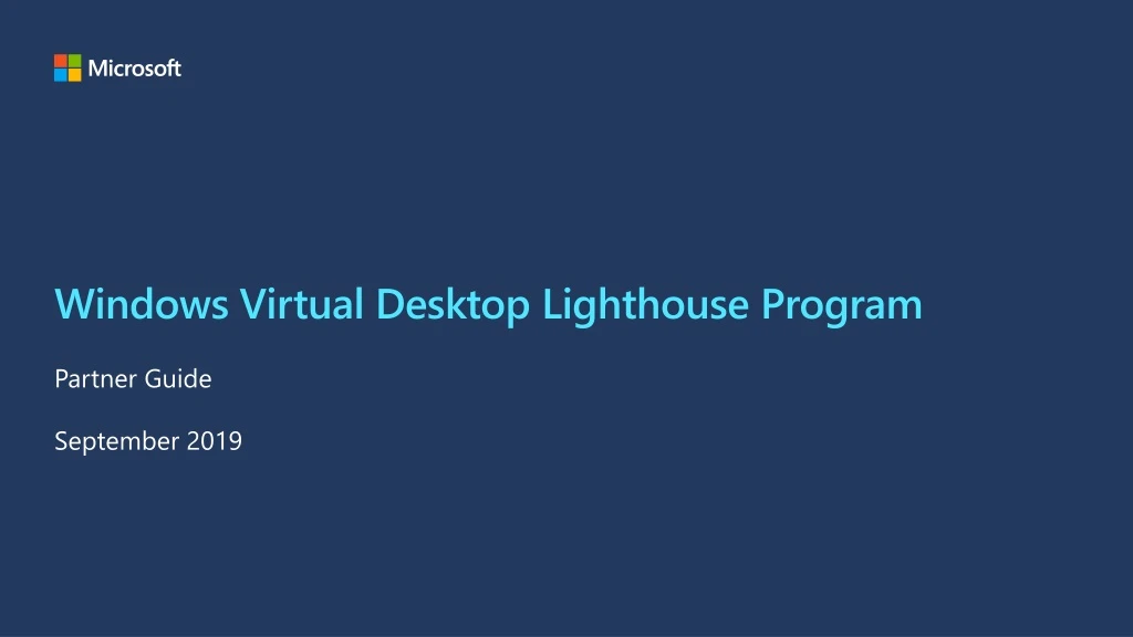 windows virtual desktop lighthouse program