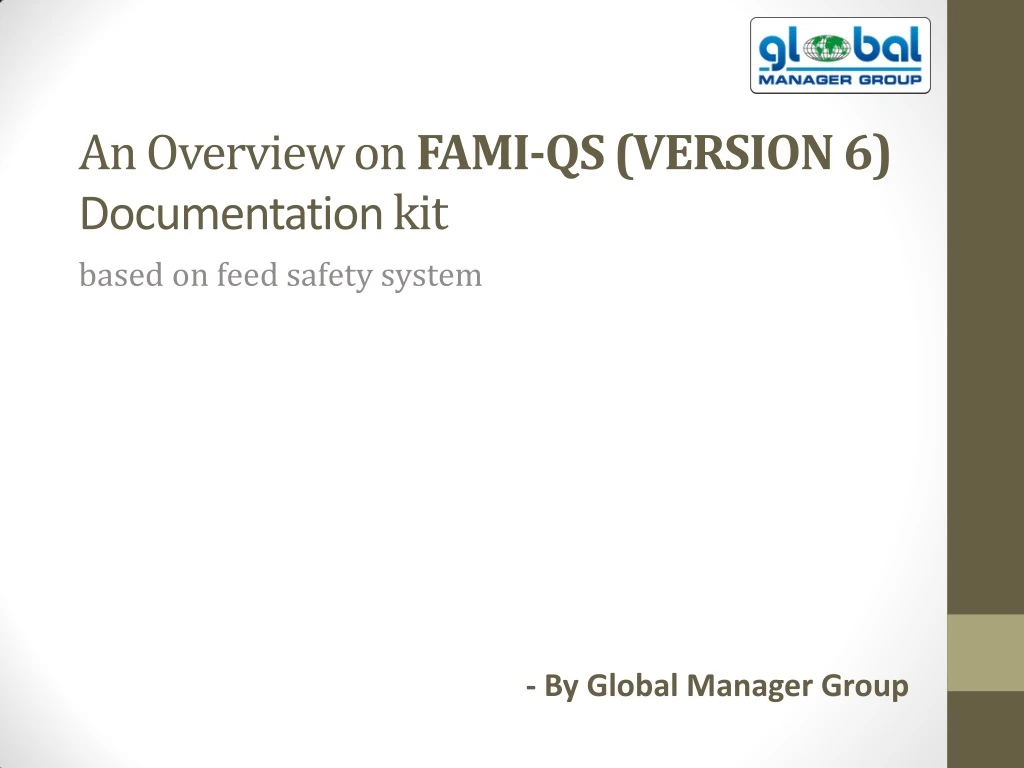 an overview on fami qs version 6 documentation