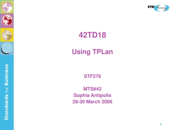42TD18 Using TPLan
