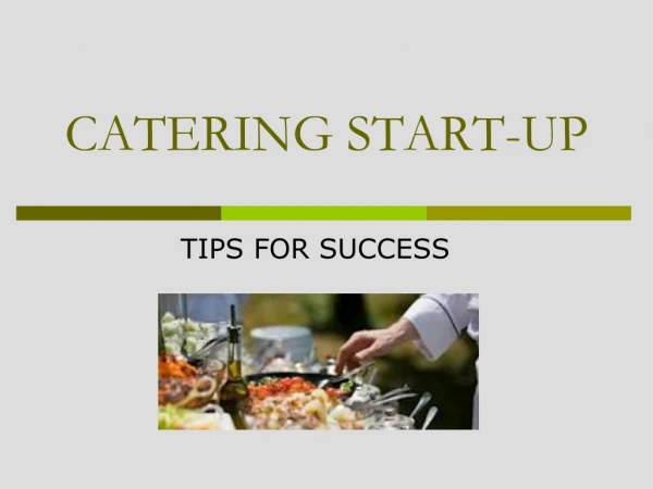 CATERING START-UP