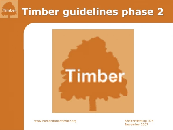 Timber guidelines phase 2