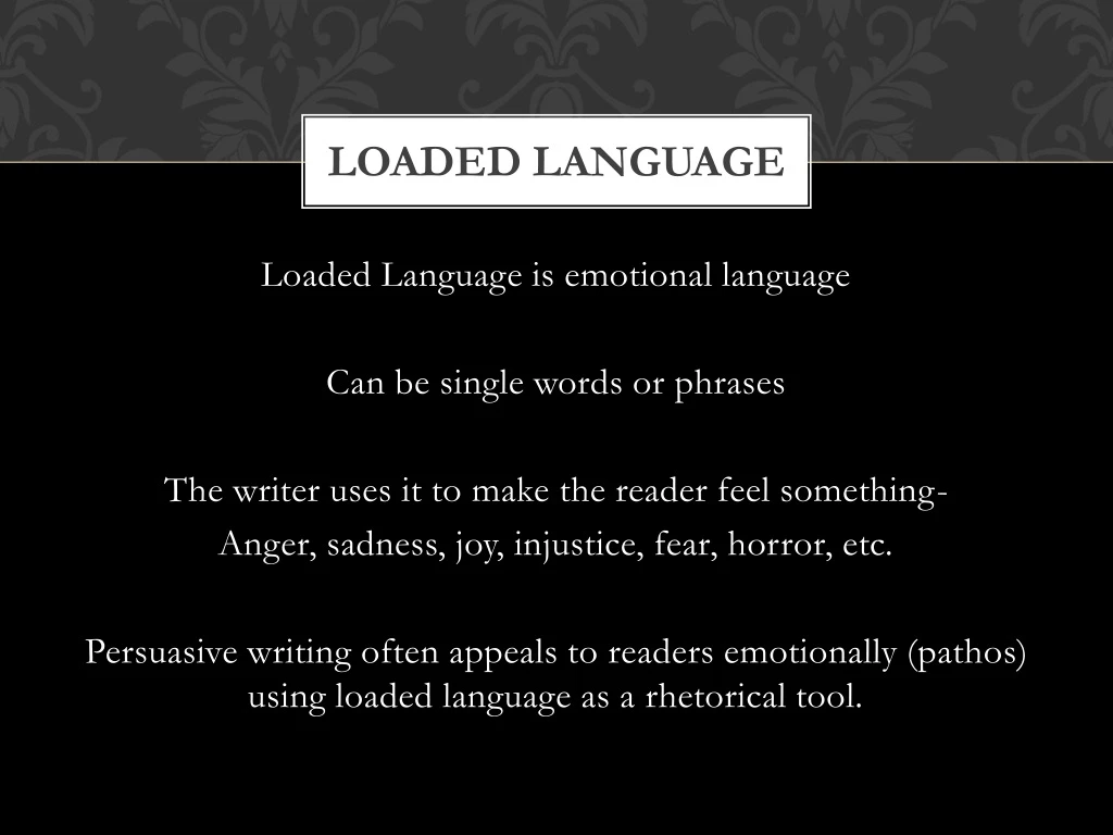 loaded language