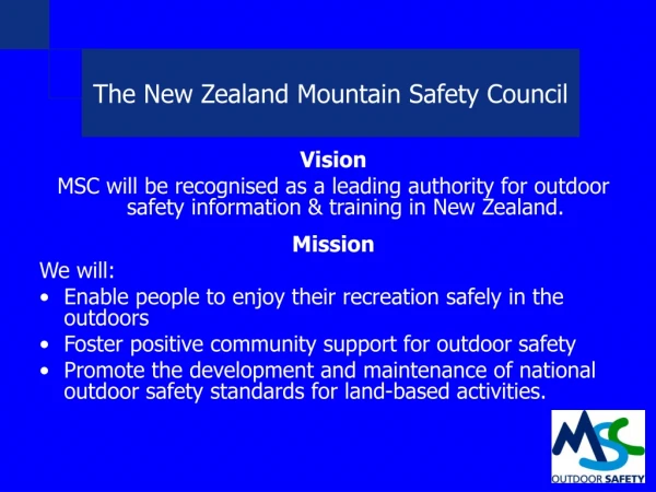 The New Zealand Mountain Safety Council