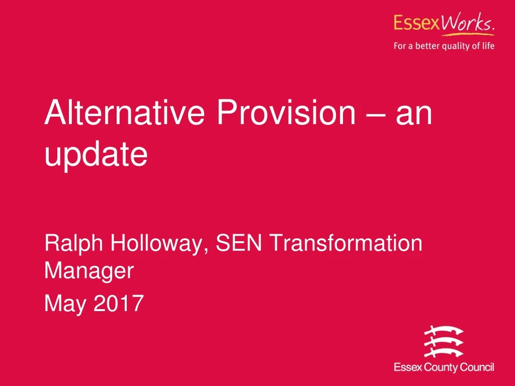 alternative provision an update
