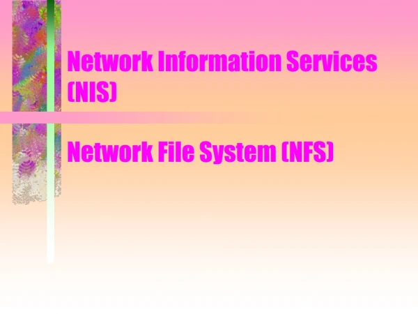 Network Information Services (NIS)