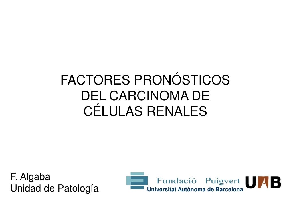 factores pron sticos del carcinoma de c lulas